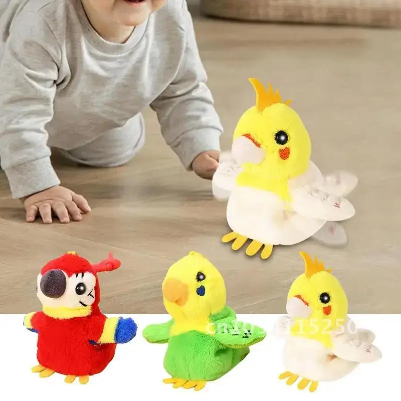 Talking Parrot Electronic Pet Talking Plush Toy Record Animated Gifts Bird Parrot Kids Wings Speaking Waving Animal Doll Stuffed