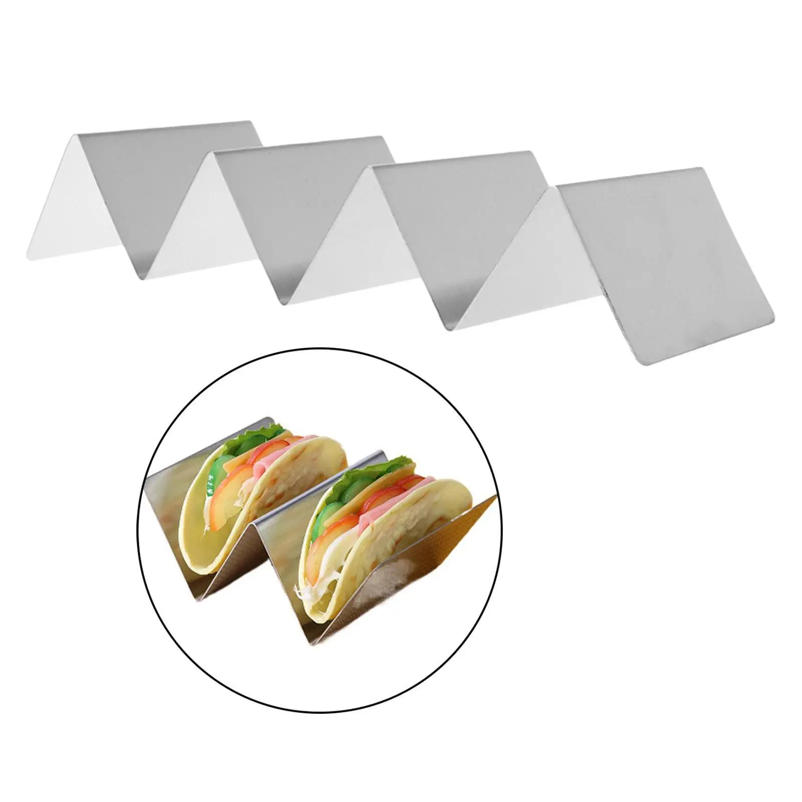 Large Capacity Taco Holder Tray Stand Plate for Mexican Pancake Tortillas