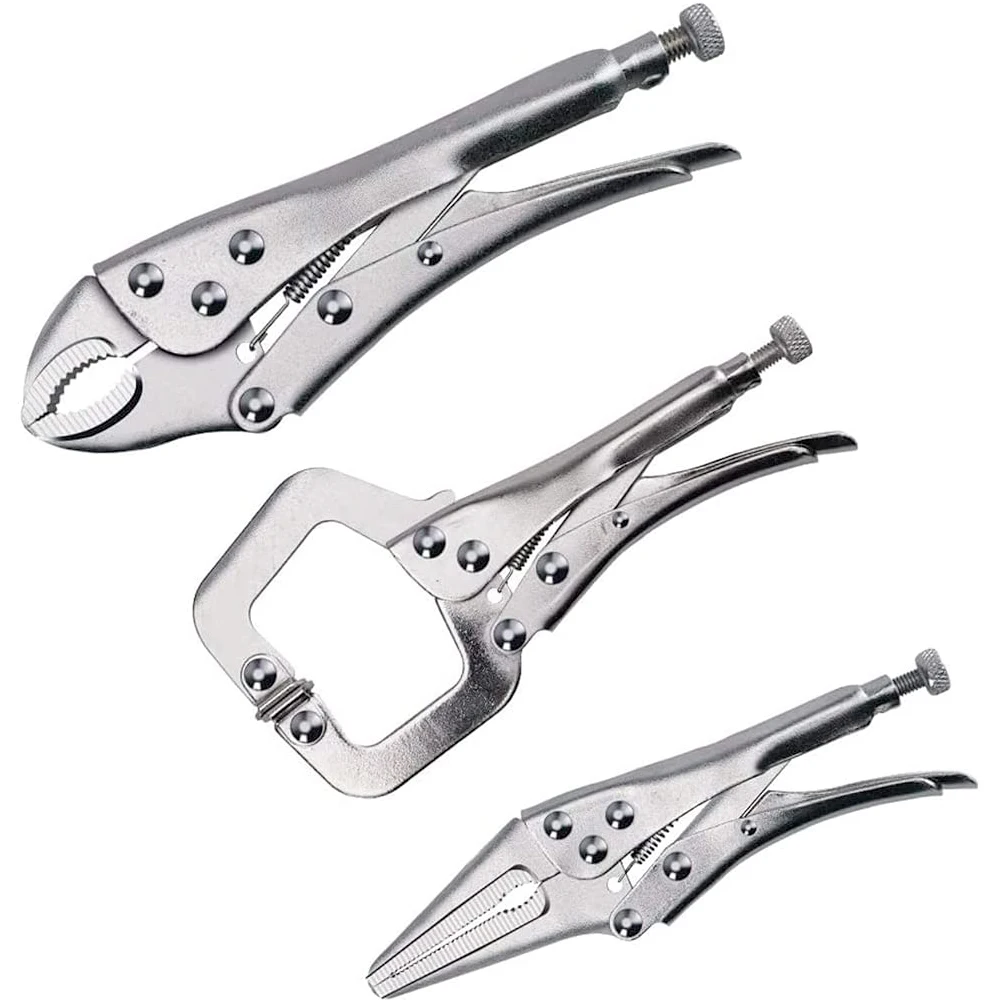 Description Picture 2 of itemAIRAJ 3pcs Locking Pliers Spring Design, High Torque Heavy-Duty Water Pipe Pliers, Durable Industrial Grade Manual Tools