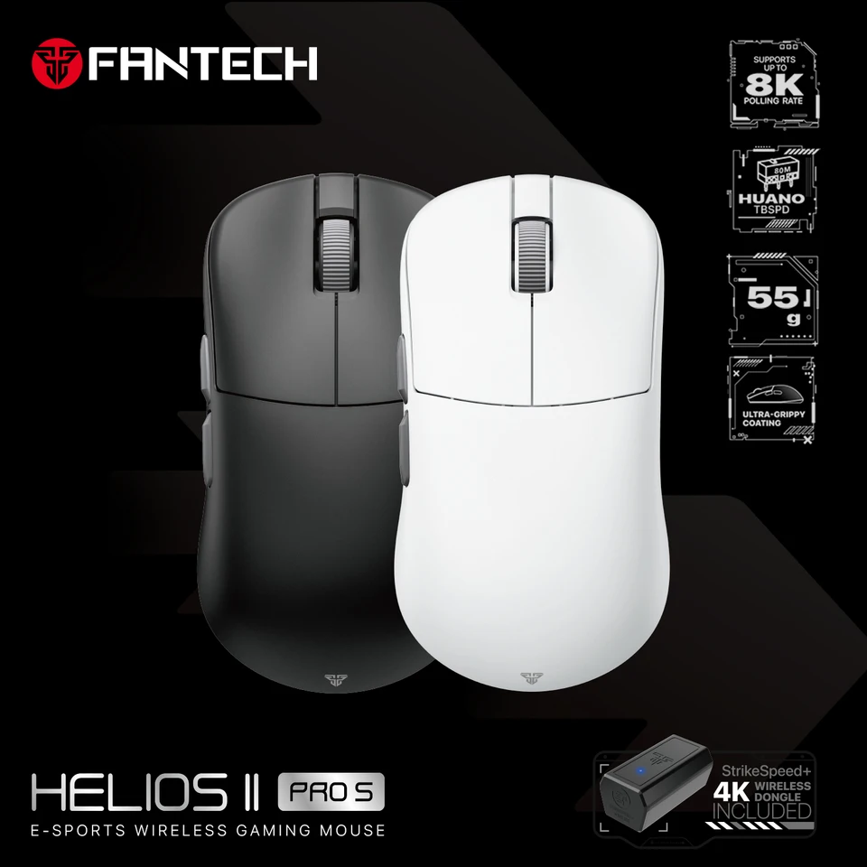 FANTECH HELIOS II PRO S ホワイト FANTECH HELIOS II PRO S Wireless 8Khz Mouse – mechkeysshop