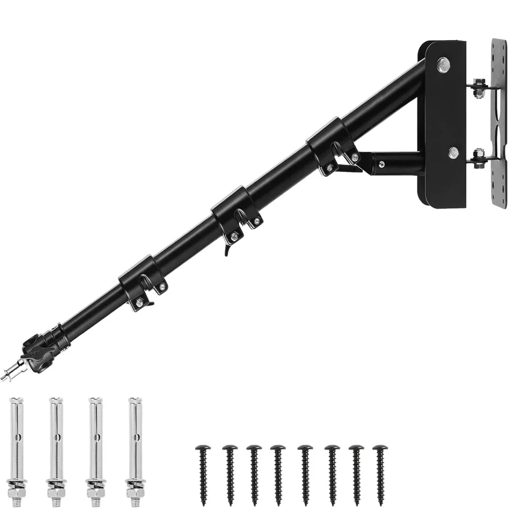 Description Picture 2 of itemSelens Wall Mount Boom Arm For Photography Photo Studio Kits Video Strobe Lights Horizontal and Vertical Rotatable Wall Bracket