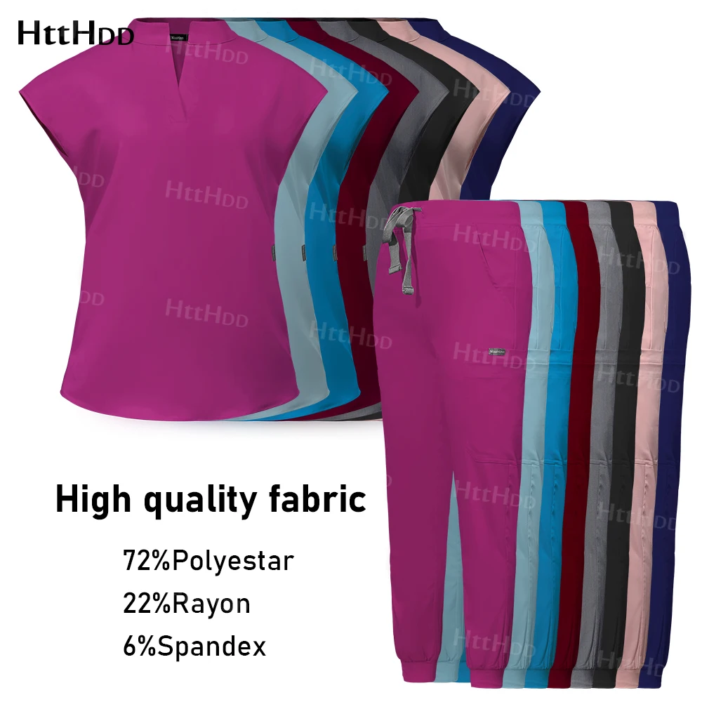 

Wholesale Nurse Uniforms Solid Color High-quality Medical Work Clothes Hospital Accessories Veterinary Dentist Pediatric Uniform