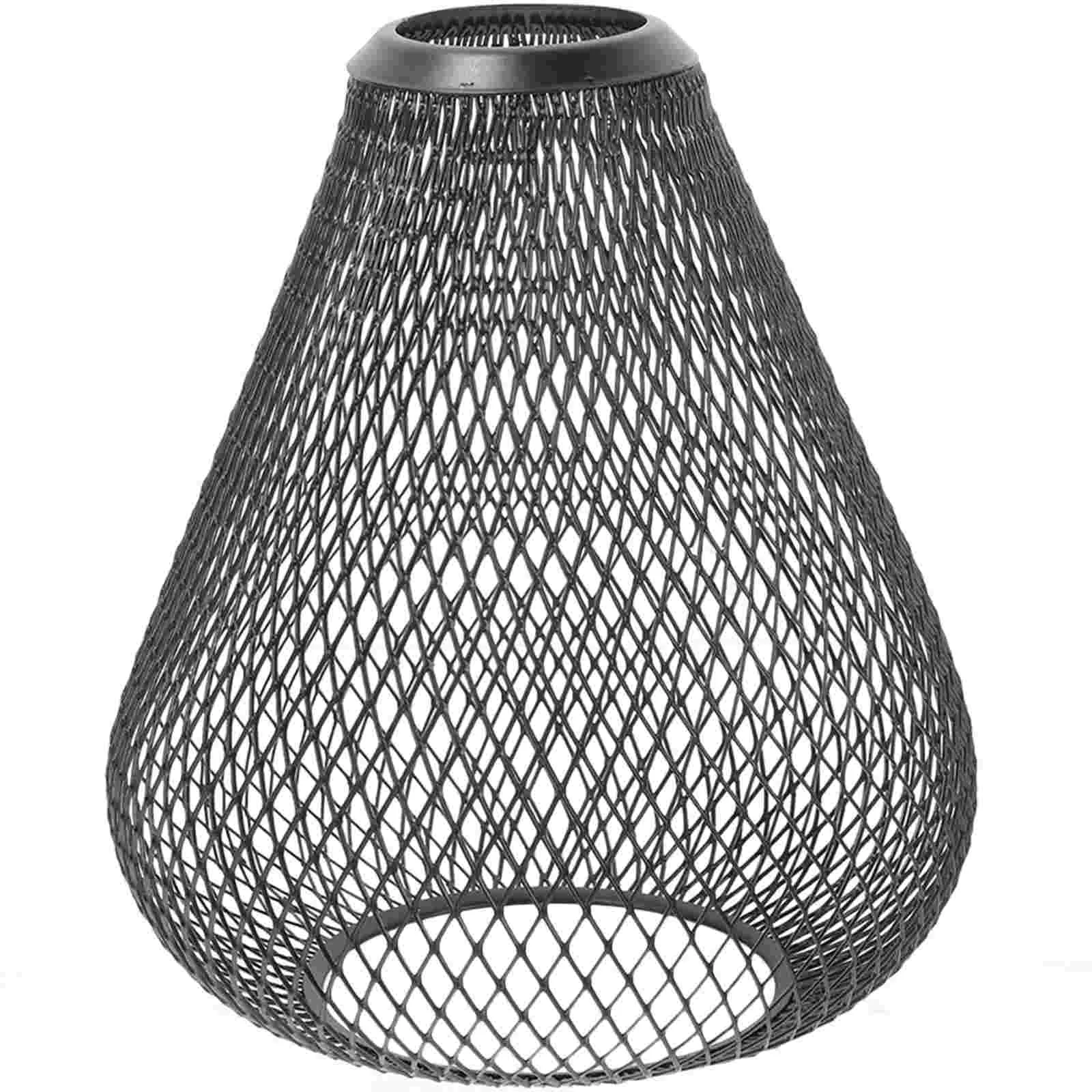 

Wrought Iron Lampshade Hanging Pendant Light Old Fashioned Metal for Shades Black Chandelier