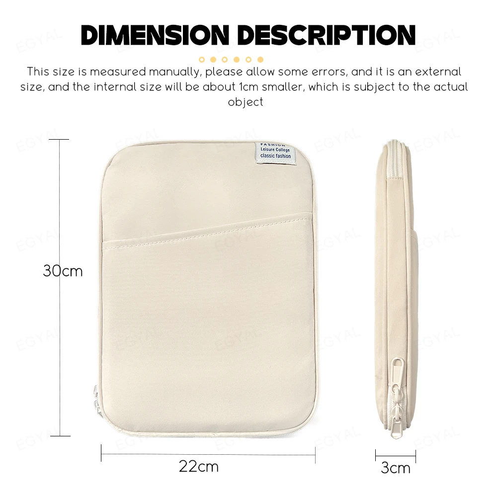 Bolsa de Manga Tablet à Prova de Choque Bolsas para Samsung Huawei Lenovo Xiaomi Pad Pro Ipad Air Pro 11 10th 10.2 911 - Imagem 4