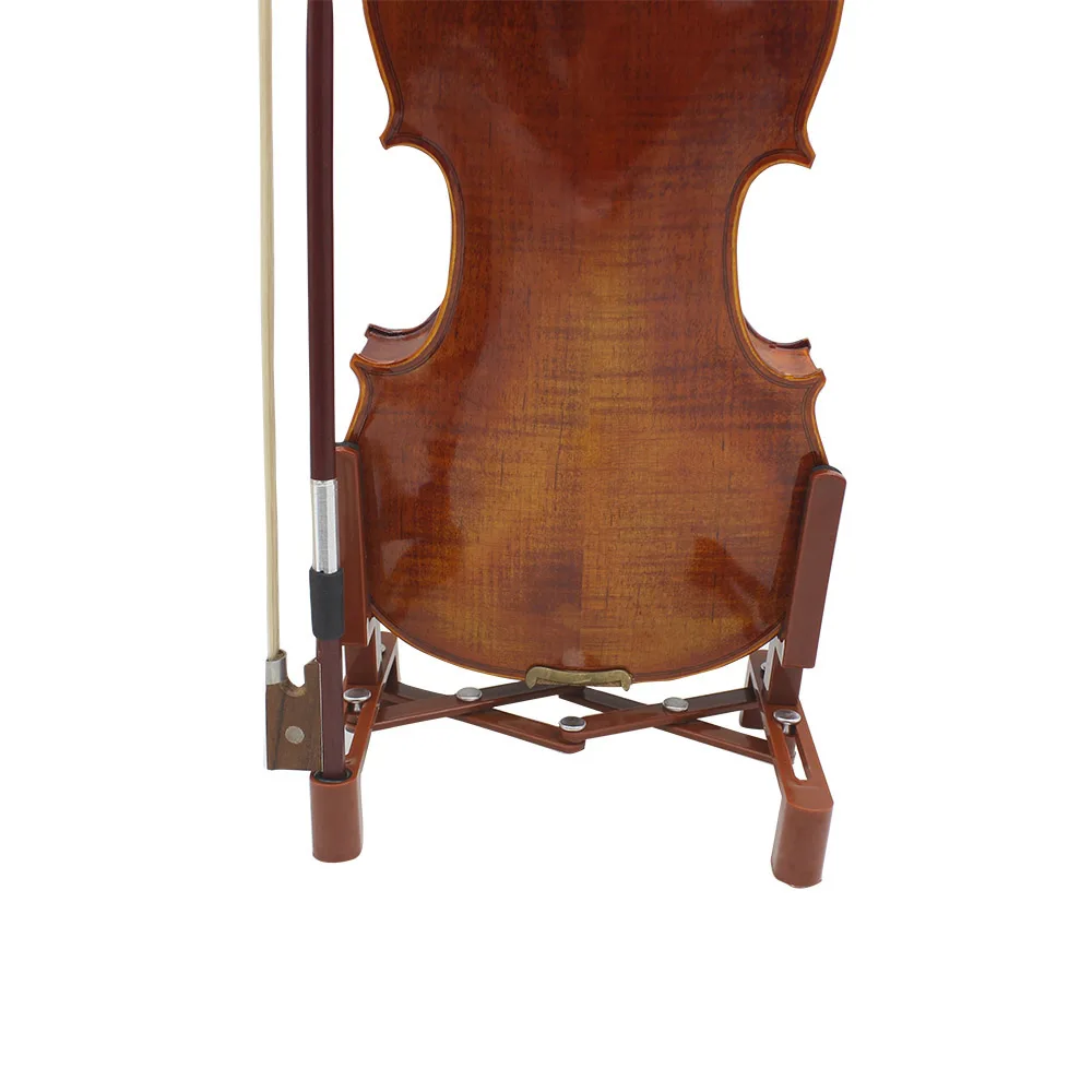 Adjustable Violin Stand Portable Full Size Stringed Instrument Accessories Retractable Foldable Fiddle Bracket Sponge Pad
