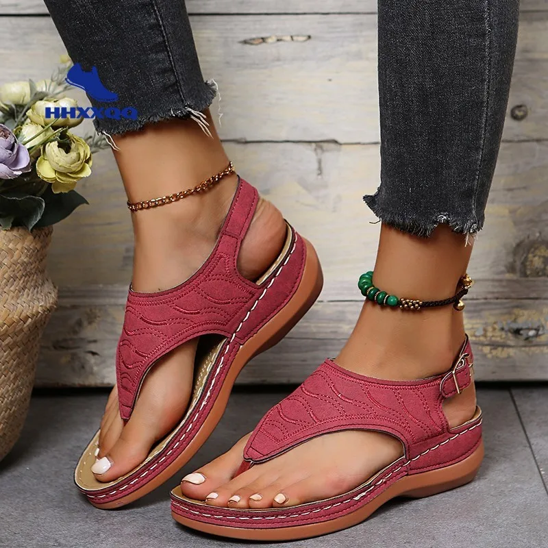 Women Wedges Shoes Autumn High Heels Sandals Summer Flip Flop Platform Sandals Plus Size 35-43