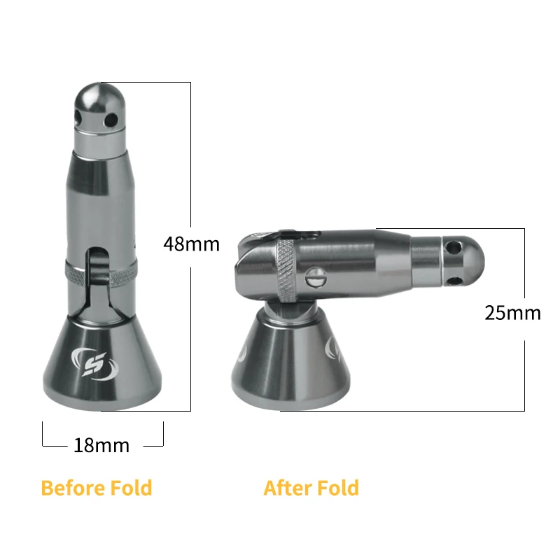 RUKE New 1pc Fishing Reel Stand Aluminum Alloy Balance Equipped Length 46 mm Weight 8.6g For S/D Reel DIY Accessory Fishing Reel