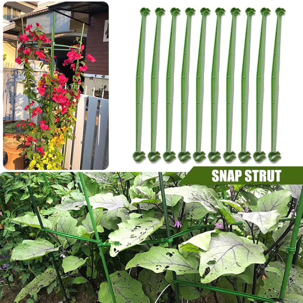 

10Pcs Plant Trellis Connectors Flexible Sturdy Rust-Proof Plastic Connecting Rod Support Expandable Garden Vegetables Tomato Cag