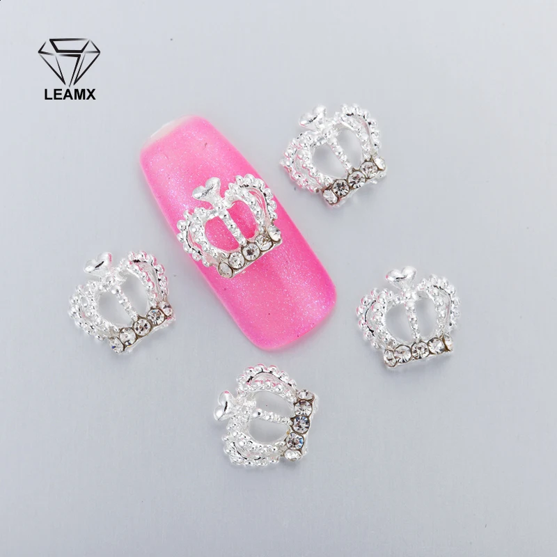 

10Pcs 3D Nail Art Decorations Metal large Crown Glitter Rhinestones Nails Charms AB Symphony Diamonds DIY Nail accessories