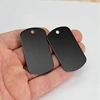 50 Pcs Metal Stamping Blanks Black For Stamping, Engraving Blanks Aluminum Stamping Blanks Keychain Blank Dog Tag Easy Install 4