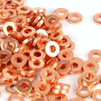 แหวนรองซีลเรียบ ทองเหลืองแดง ทองแดงแดง M3 M4 M5 M6 M8 M10 M12 M14 M16 M18 M20 M22 M24 M27 M30 สำหรับเรือ แหวนซีลแบบกด แหวนรองซีล แหวนรองกันรั่ว DIN7603 6