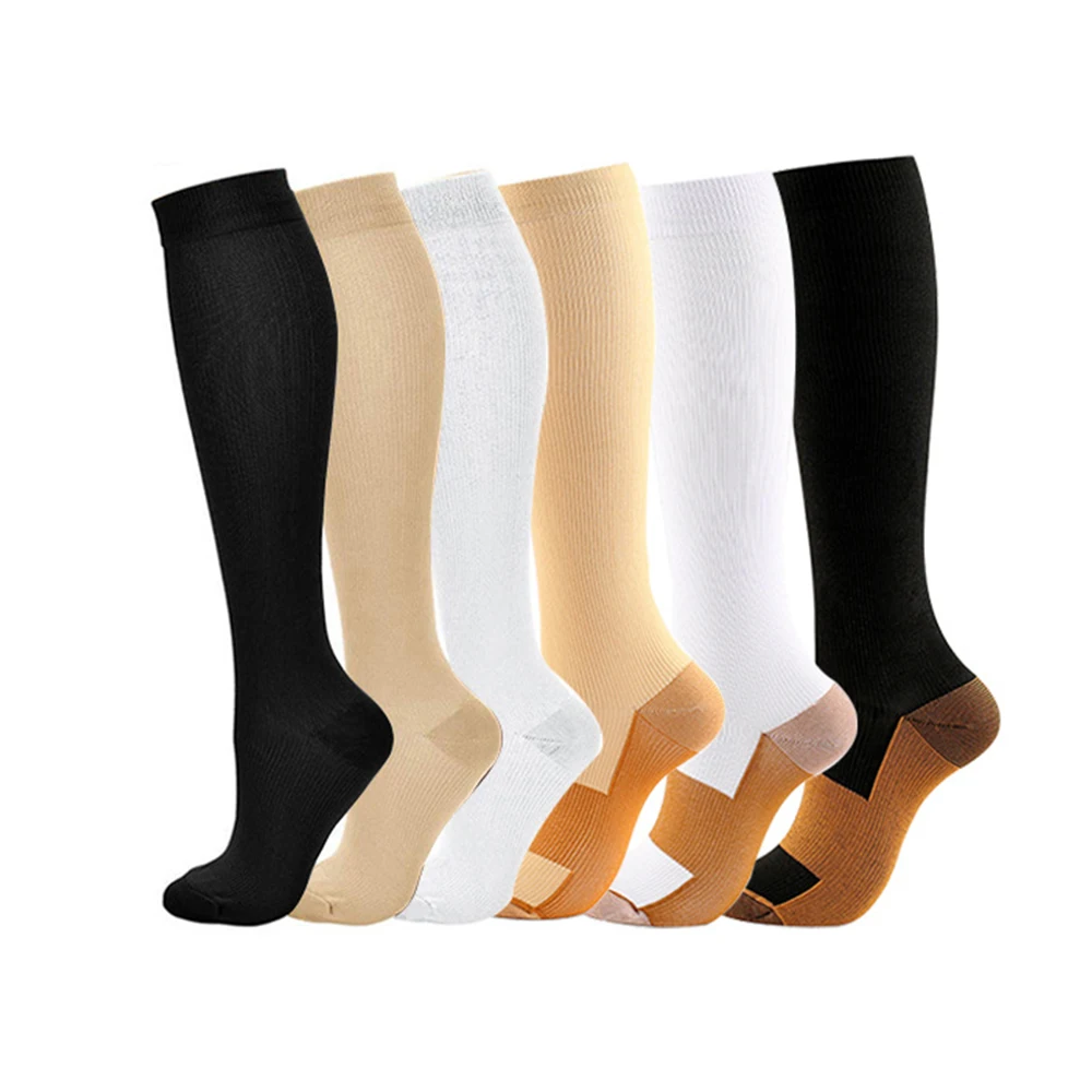 Plus Size Copper Sports Compression Socks For Women Pregnancy & Men  Circulation Better Blood Flow Best For Adult Nurses Medical Athletic  Running Nurses Hiking Cycling