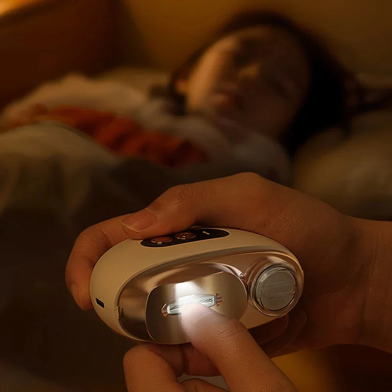 Multifunctional Electric Nail Trimmer Anti-Pinch Nail Clippers With Lights Baby Adult Automatic Nail Polisher Fingernail Scissor