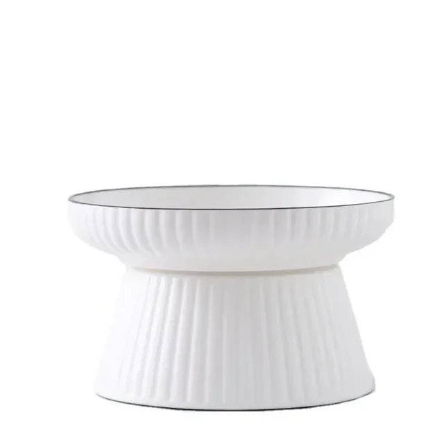 Cute Pet Bowl Cartoon Pet Feeder High-foot Single Mouth Skidproof Ceramic Dog Cat Food Bowls Pets Drinking Feeding Container 2