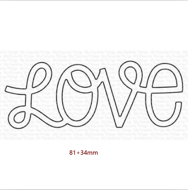 New Metal Cutting Dies Love Card Scrapbook Paper Craft Knife Mold Blade Punch Stencil