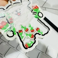Acrylic Key Holder Shake Ball Puppy Keychain Hanger Cartoon Shake Football Key Ring Creative Rocking Tennis Keychain Shared Gift 2