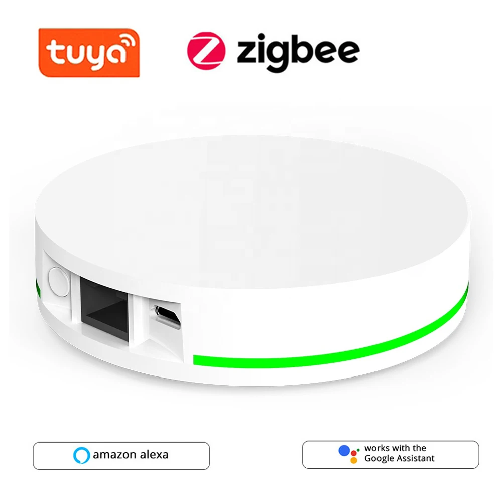 Шлюз Zemismart Tuya Zigbee с сетевым кабелем проводное соединение Alexa Google Home дистанционное