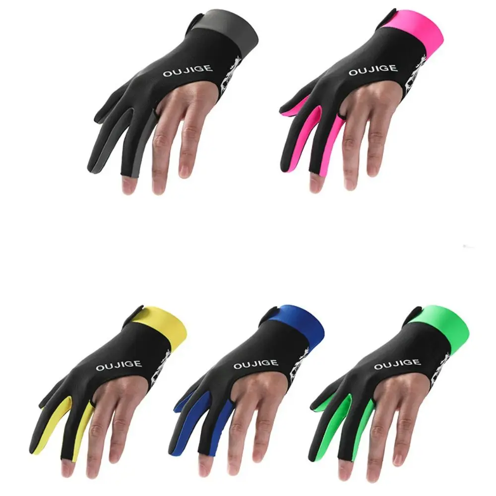 Polyester Fiber Billiards Gloves Breathable Wear-resistant Billiards Accessories Mesh Surface Thickening Table Tennis Supplies
