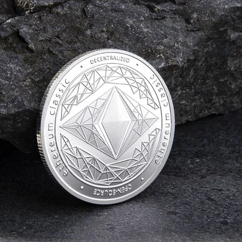 Ethereum Virtual Coin Collection Commemorative Ether Bitcoin ETH Gold Silver Badge Souvenirs Crafts Desktop Ornaments Gift