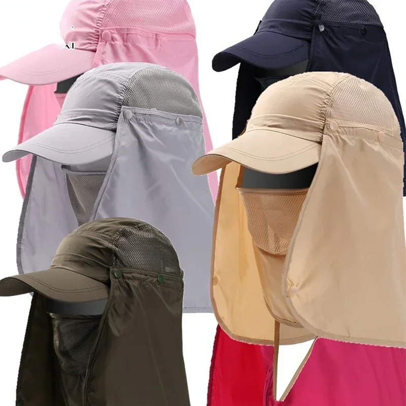 

Outdoor Sport Hiking Camping Visor Hat UV Protection Face Neck Cover Fishing Sun Protcet Cap shemagh balaclava