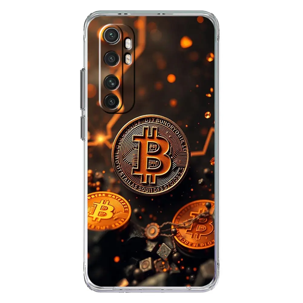 Luxury Bitcoin Design Soft Clear Phone Case Cover