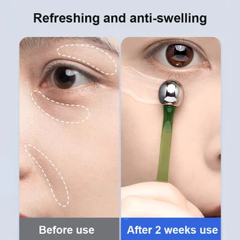 1 pc Eyes Skin Massager Stick Eyes Cream Applicator Reduce Puffiness Eye Serum Roller Ball Massager Eyes Lifting Beauty Tools - Thumbnail 2