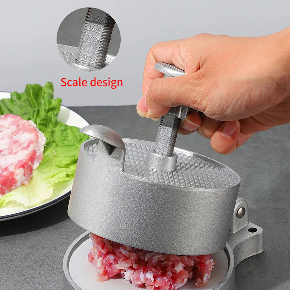 Burger Press Non-Stick Burger Meat Press Aluminum Alloy Non-coated Manual Kitchen Accessories Tools