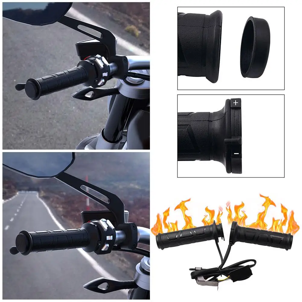 

Universal 22mm Motorcycle Hot Grip Hand Heated Grips Motorbike Vespa Handlebar Motocross Hot Electric Warmers ATV Scooter H T1N8