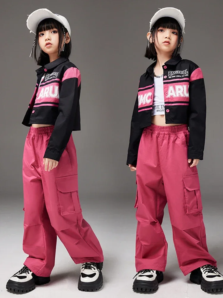 

Jazz Dance Street Dance Tide Clothes Junior Hip Hop Suit Hiphop Girls Performance Costume Frame Drum Performance Costume Ropa