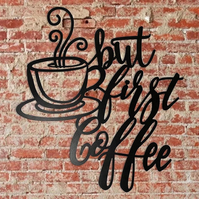  Metal Coffee Cup Wall Art Decor Wire Coffee Sign Wall Cafe  Themed Wall Art Decoration For Coffee Shop Kitchen Restaurant Metal Wall  Sign: Home & Kitchen