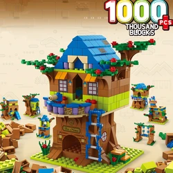 6-in-1 Tree House Girls' Castle Room with Slide Building Blocks Set (Opp bag)
