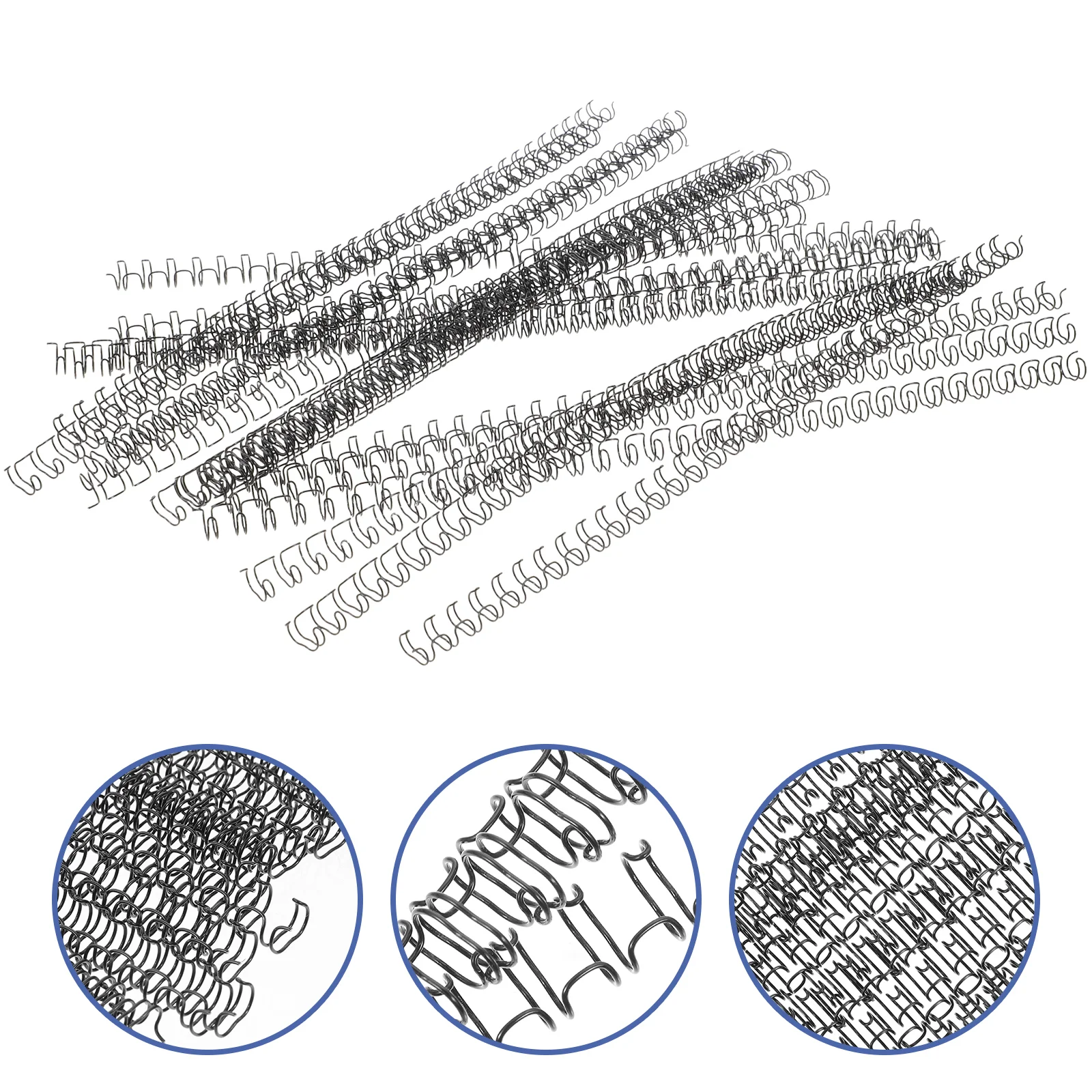 

100 Pcs Notebooks Binding Ring Scrapbook Binder Rings DIY Double-loop Wire Loose Leaf Spiral Coils 34-holes