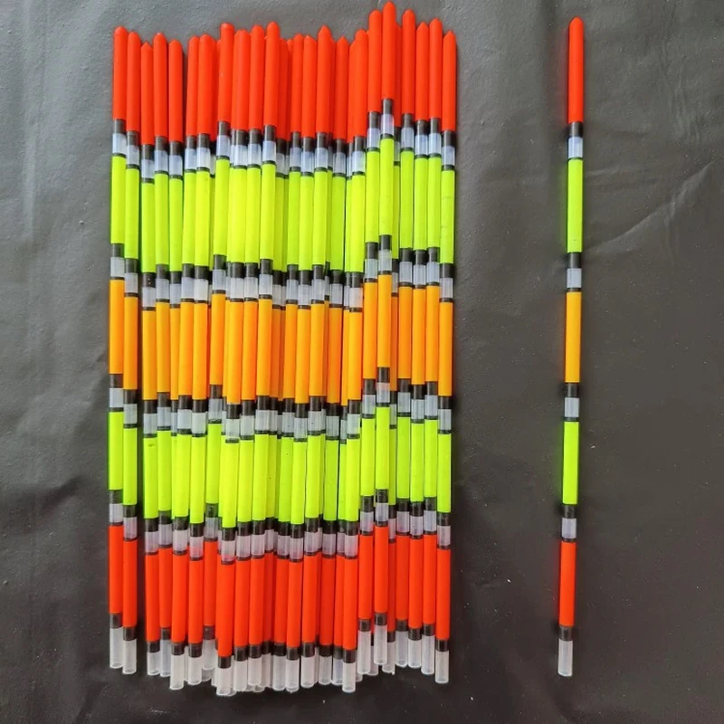 20PCS DIY Fishing Floats Tail Hollow Fishing Buoy Drifting Tail Eye-catching Fishing Float Top Night Fishing Tools Accessories