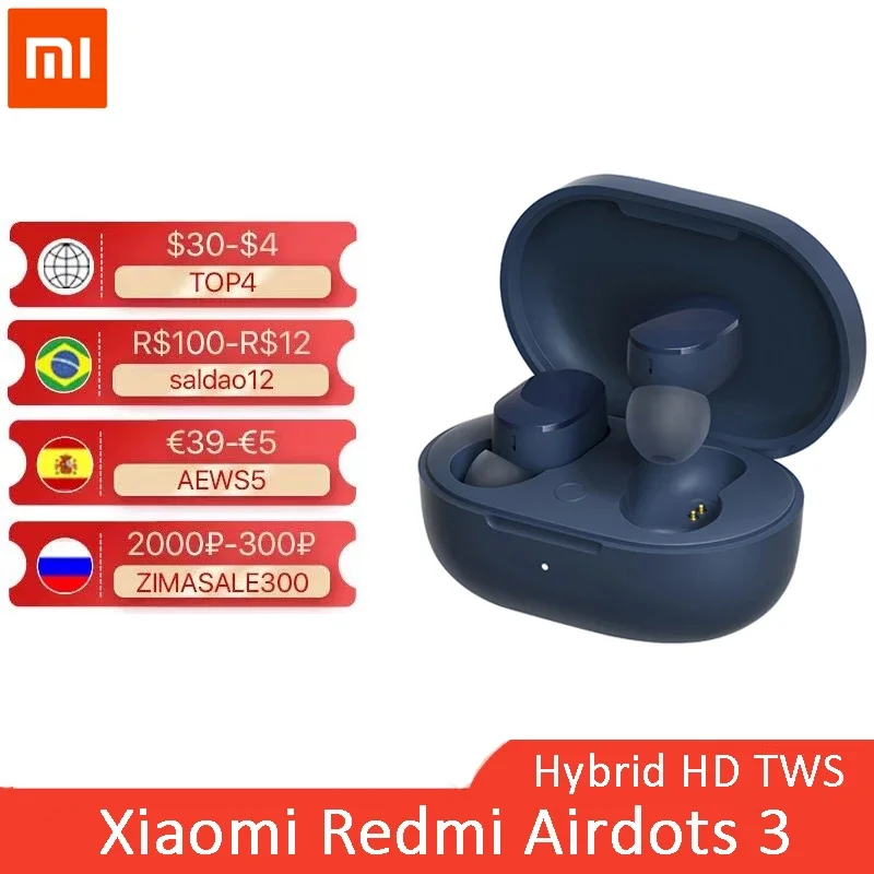 Оригинальные беспроводные наушники Xiaomi Redmi AirDots 3 Bluetooth 5 2 aptX адаптивные стерео