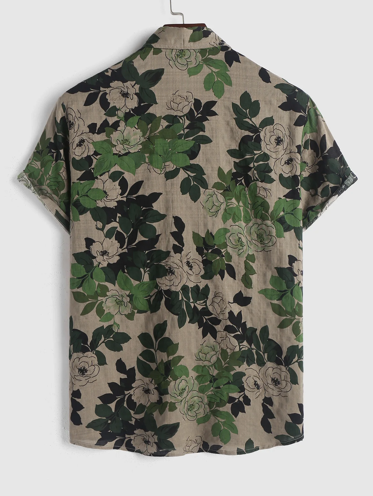 ZAFUL Flowers Pattern Short Sleeves Shirt