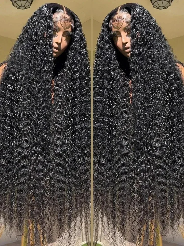 Detailed 30 Inch Deep Wave Wig Scene Illustration Detailed 30 Inch Deep Wave Wig Scene Illustration