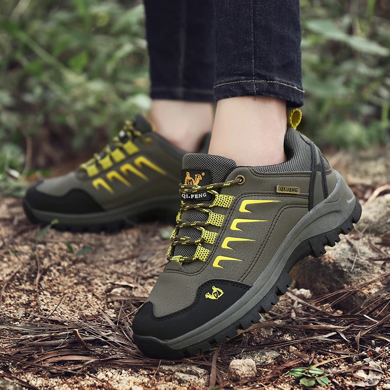 Waterproof Mens Ankle Boots - Casual Fur Hiking Sneakers for Winter