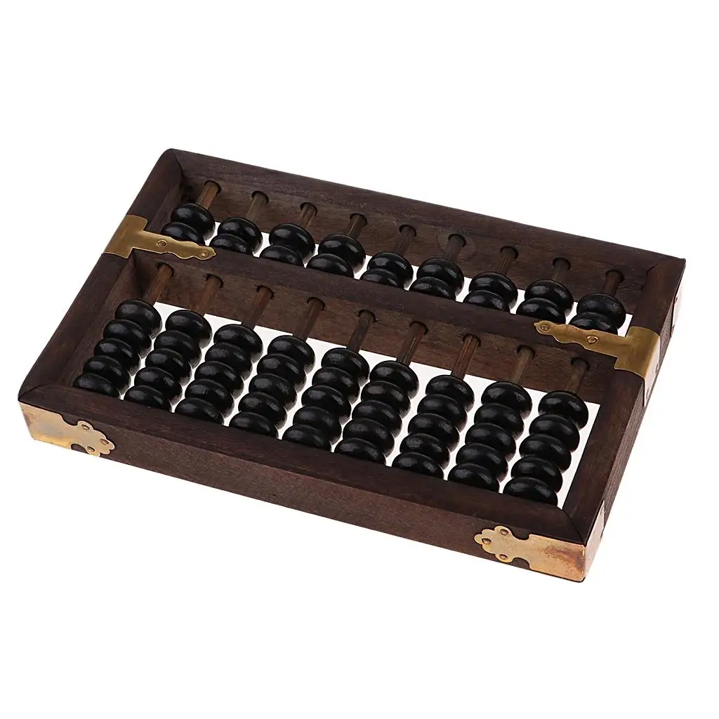 Chinese Abacus with 7 Columns Counting Frame Arithmetic Aid Math