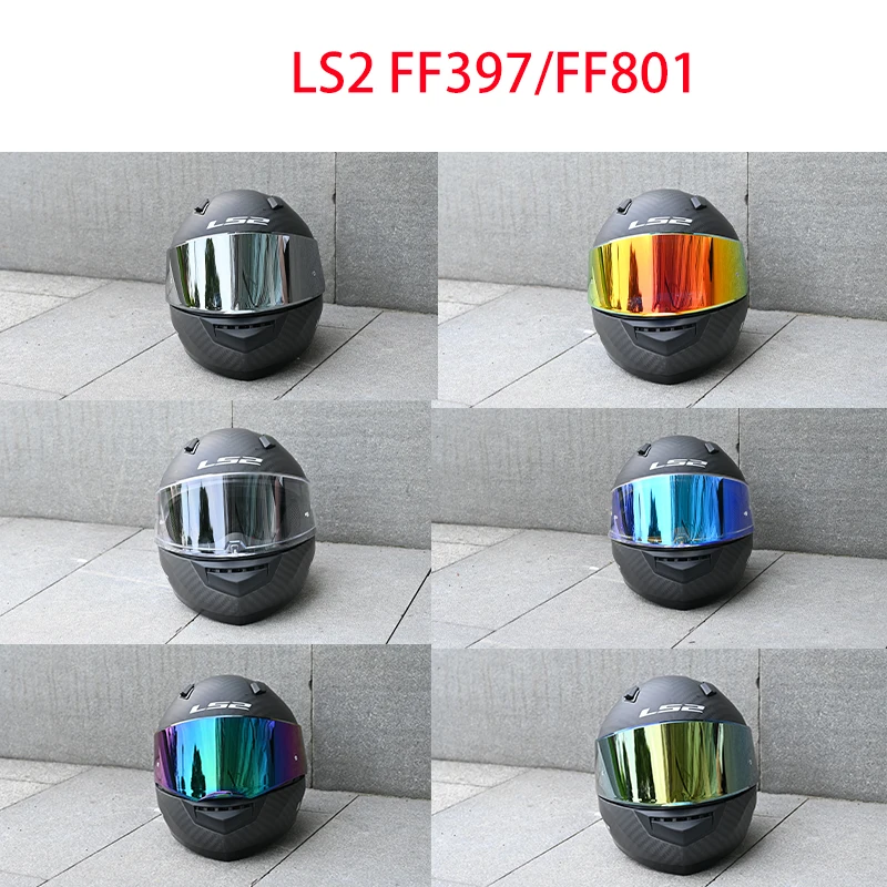 

LS2 FF397 FF801 Motorcycle Helmet Visor Clear Dark Smoke Multicolour Silver Shield Vizard Suitable for Ls2 VECTOR Helmets Lens