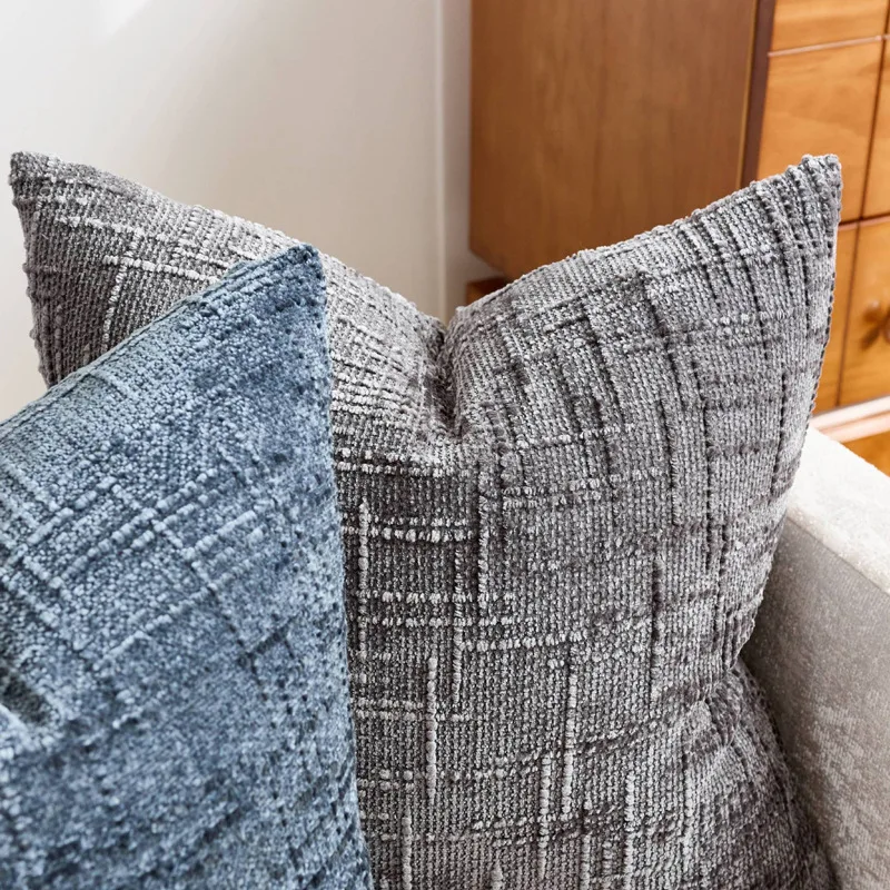 Chenille Bamboo Yarn Throw Pillow Cover 4