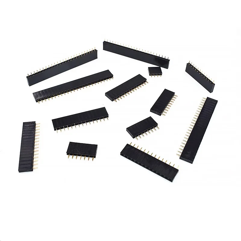 

10PCS-Single Row Pin Female Header Socket Pitch 2.54mm 1*2p 3p 4p 5p 6p 7p 8p 9p 10p 12p 14p 16p 18p 20p 22p 40p Pin Connector