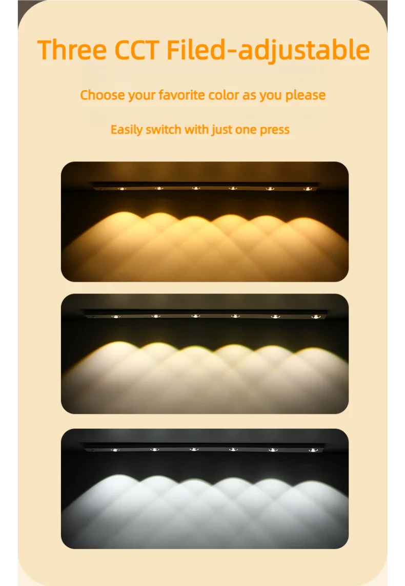 3Colors Superthin Rechargeable Motion Sensor Intelligent LED Under Cabinet Smart Night Light Closets Kitchen Stairs Cabinets cabinet light