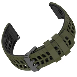 Stylish 22mm Sport Silicone Watch Band - Premium Comfort and Durability - 22mm Universal (ArmyGreen Black)