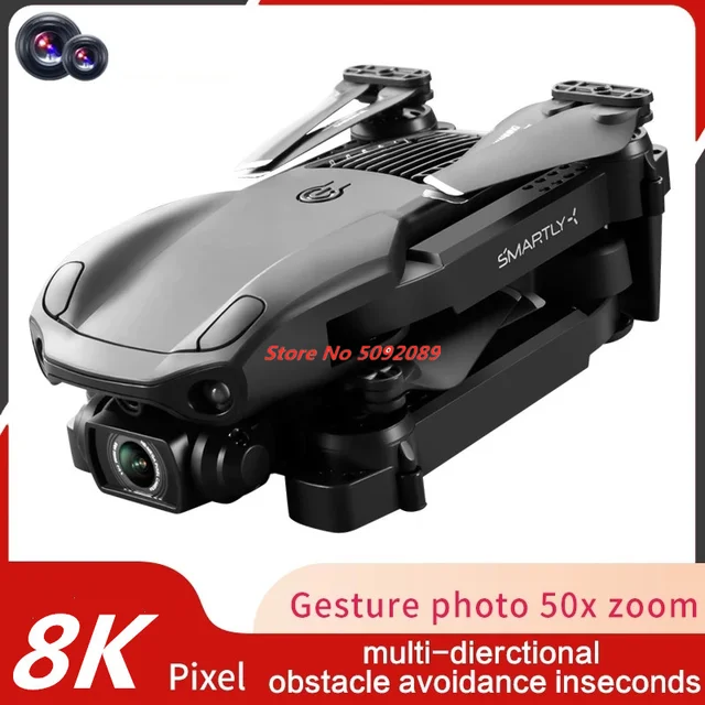 8K Profesional Dual HD Drones With Camera Obstacle Avoidance RC Quadcopter 3 Side Obstacle Avoidance Dron Folding Quadcopter Toy 3