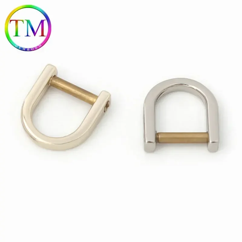 50-200 pieces Nolvo World 6Colors Wholesale Metal Mini D Ring Buckle Detachable Handbag Accessories For Bag Purse Zipper Slider