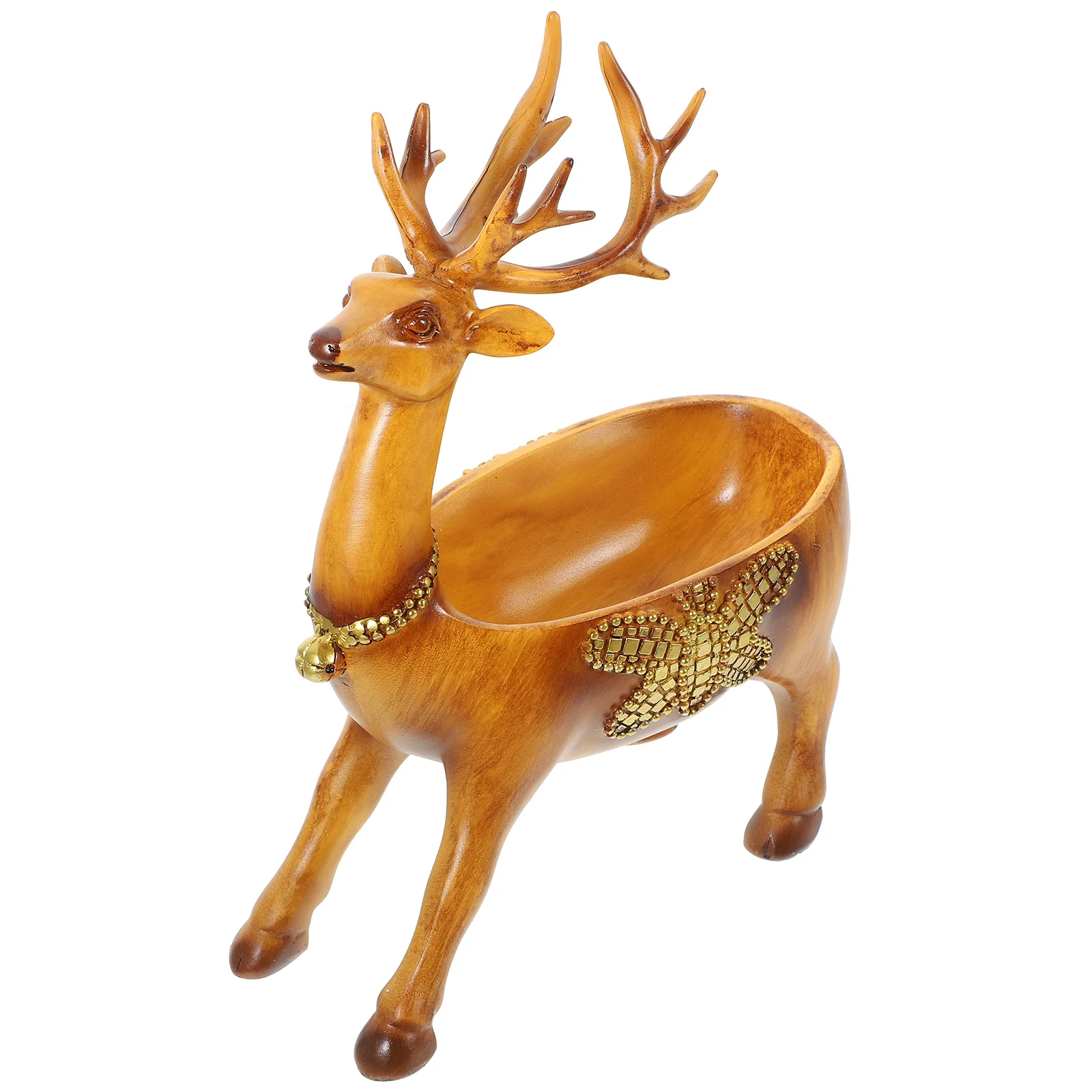 Animal Jewelry Tray Deer Storage Box Christmas Decorations Resin Desktop Ornament