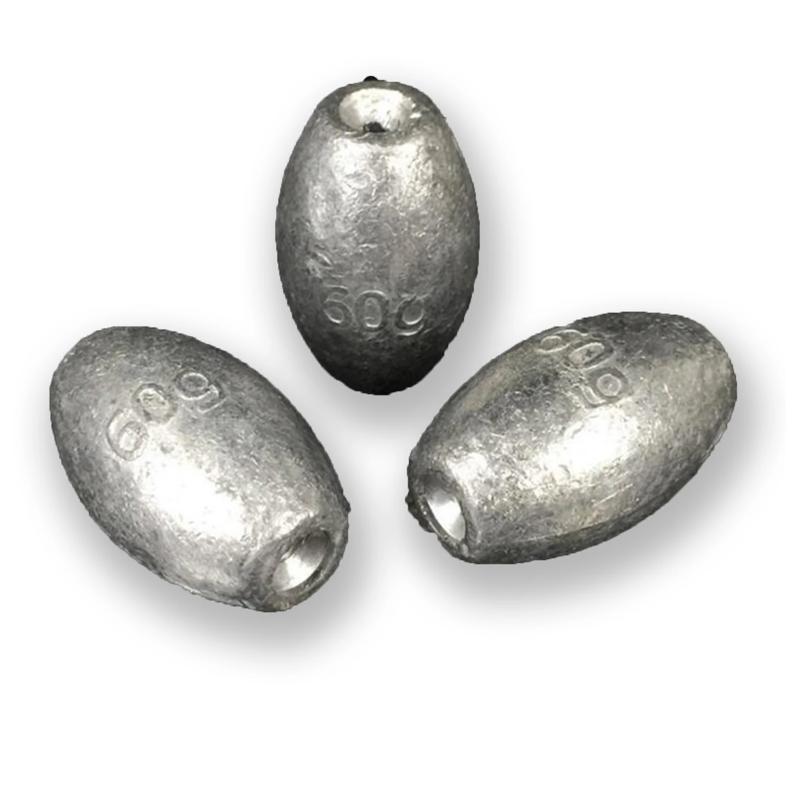 Lot De 10 Plombs De Pêche En Forme D'olive Pour Pêche En Eau Salée