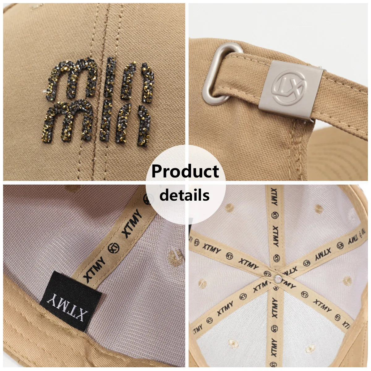 Unisex Minmin Embroidery Baseball Caps Spring Autumn Outdoor Adjustable Casual Hats Sunscreen Hat