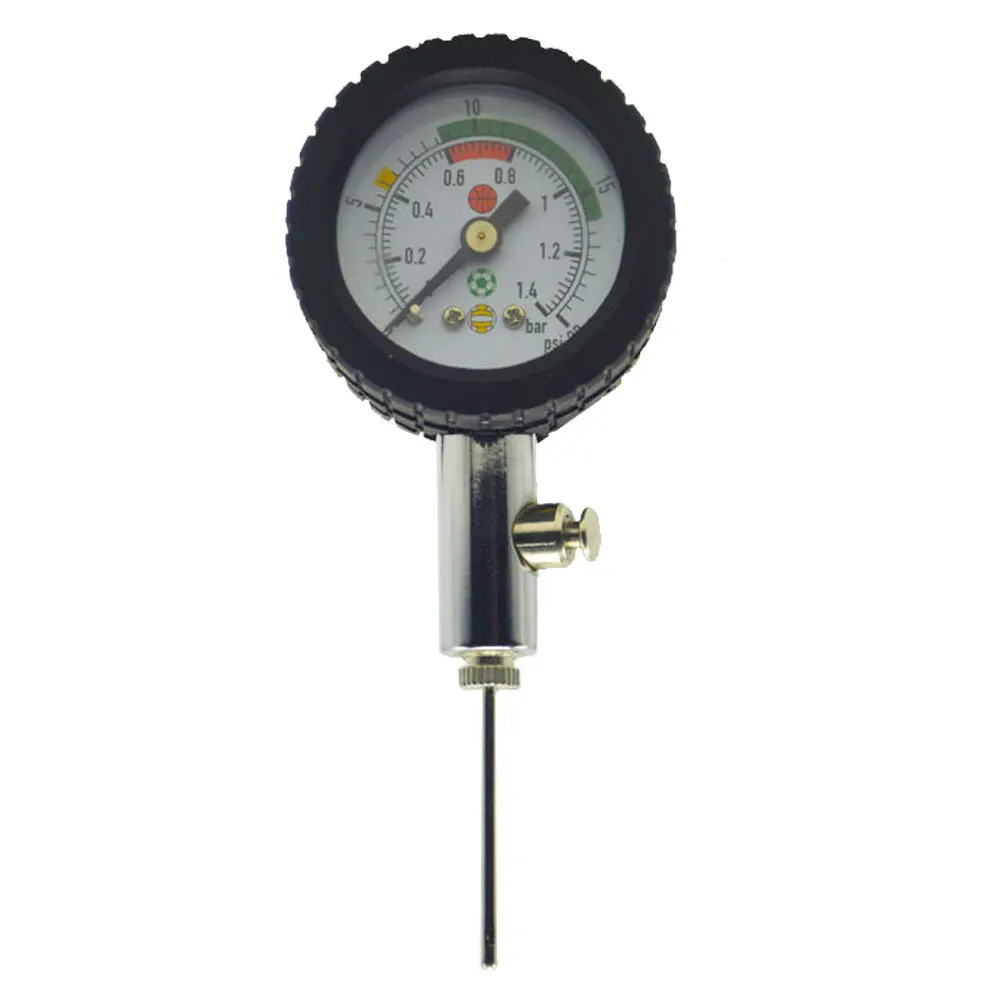 Portable Ball Pressure Gauge with Inflation Needles & Air Valve Stainless Steel Barometer Tool for Basketball Soccer