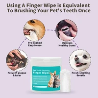 Pet cleaning products Disposable finger toothbrush Pet teeth cleaning finger covers wet wipes  Dog and cat oral cleaning 4